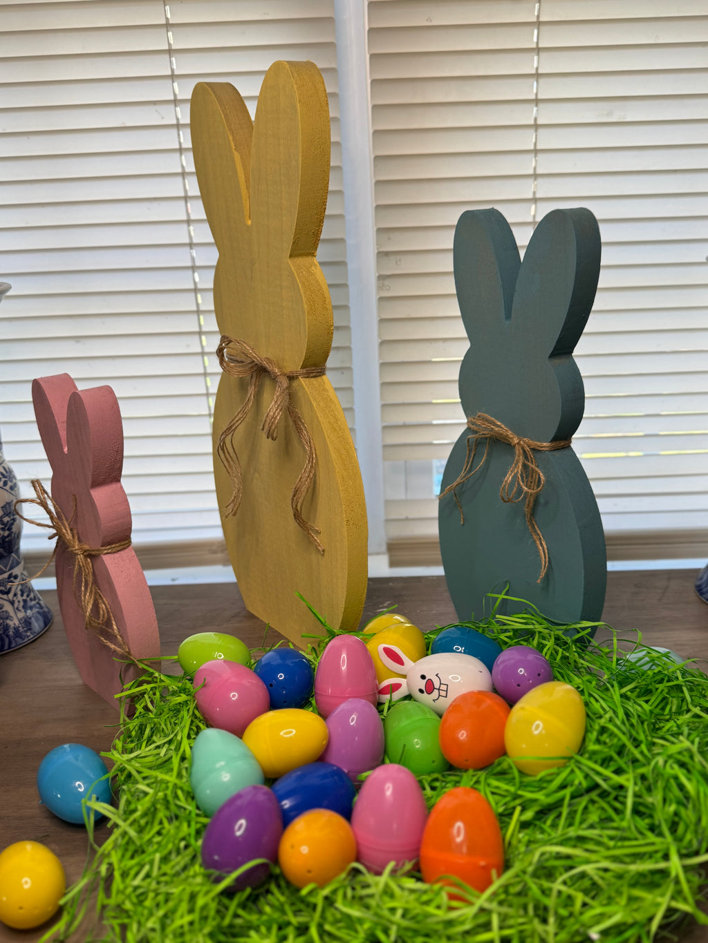 Handmade Wooden Peep Bunny Cutouts