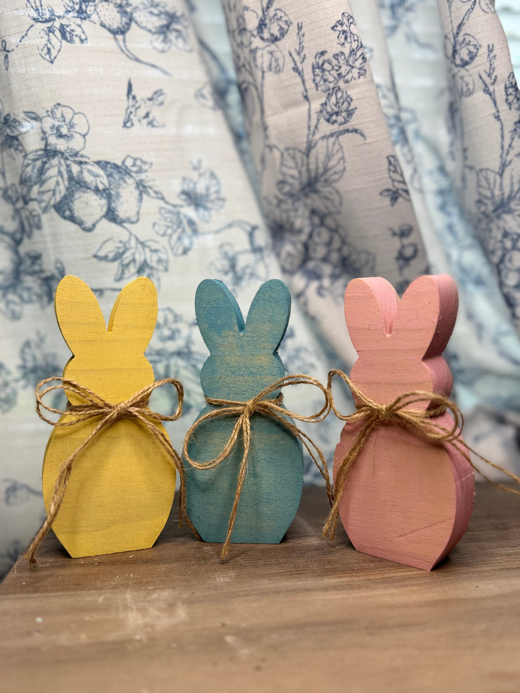 Handmade Wooden Peep Bunny Cutouts