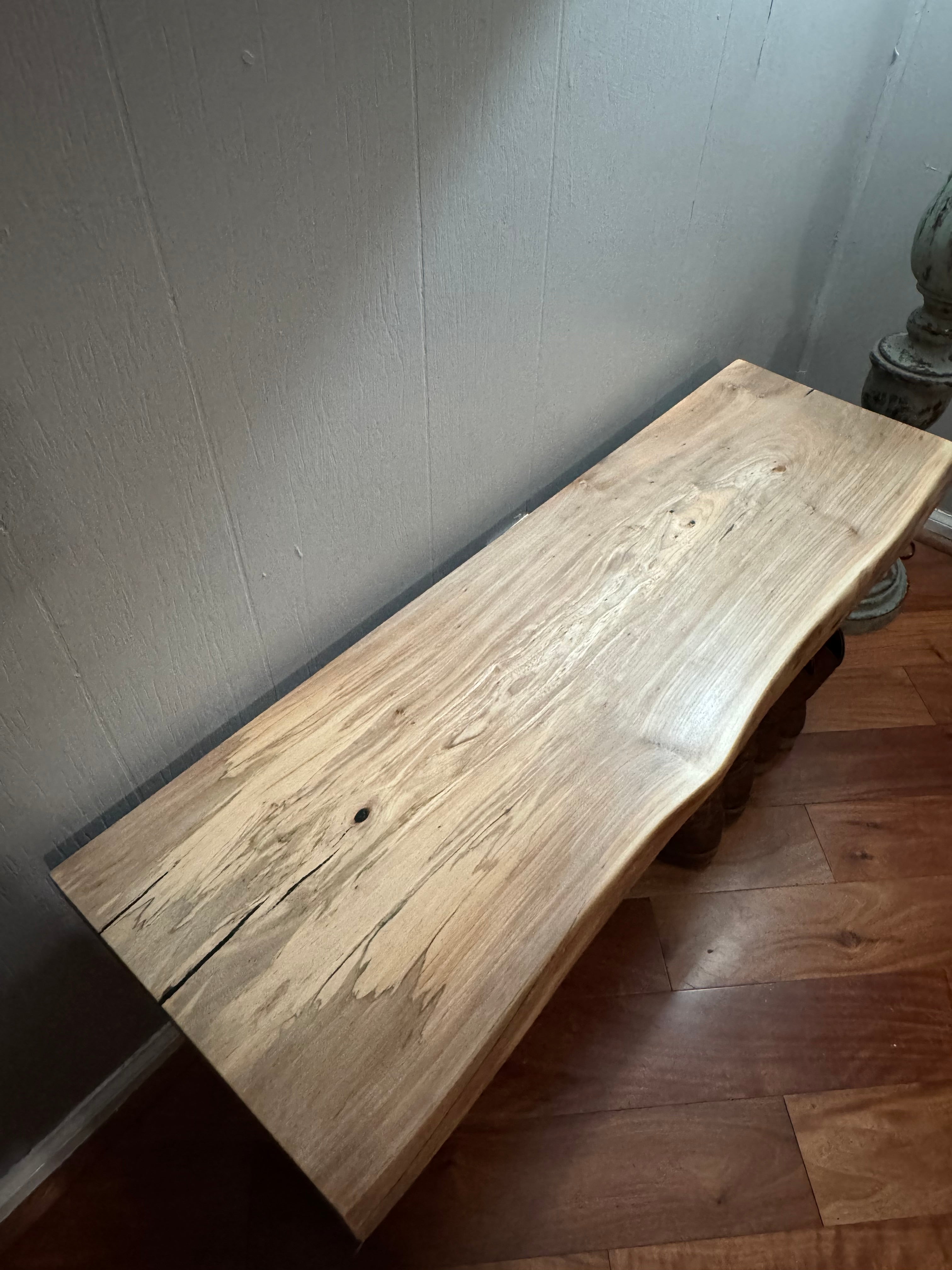 Handmade Live Edge Entryway Bench