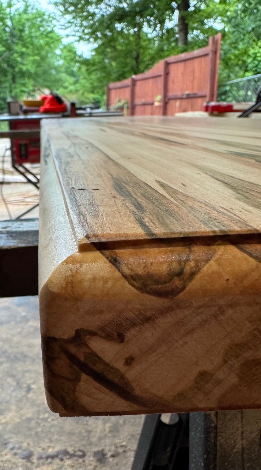 Custom Solid Wood Desk with Steel Legs (Made to Order)