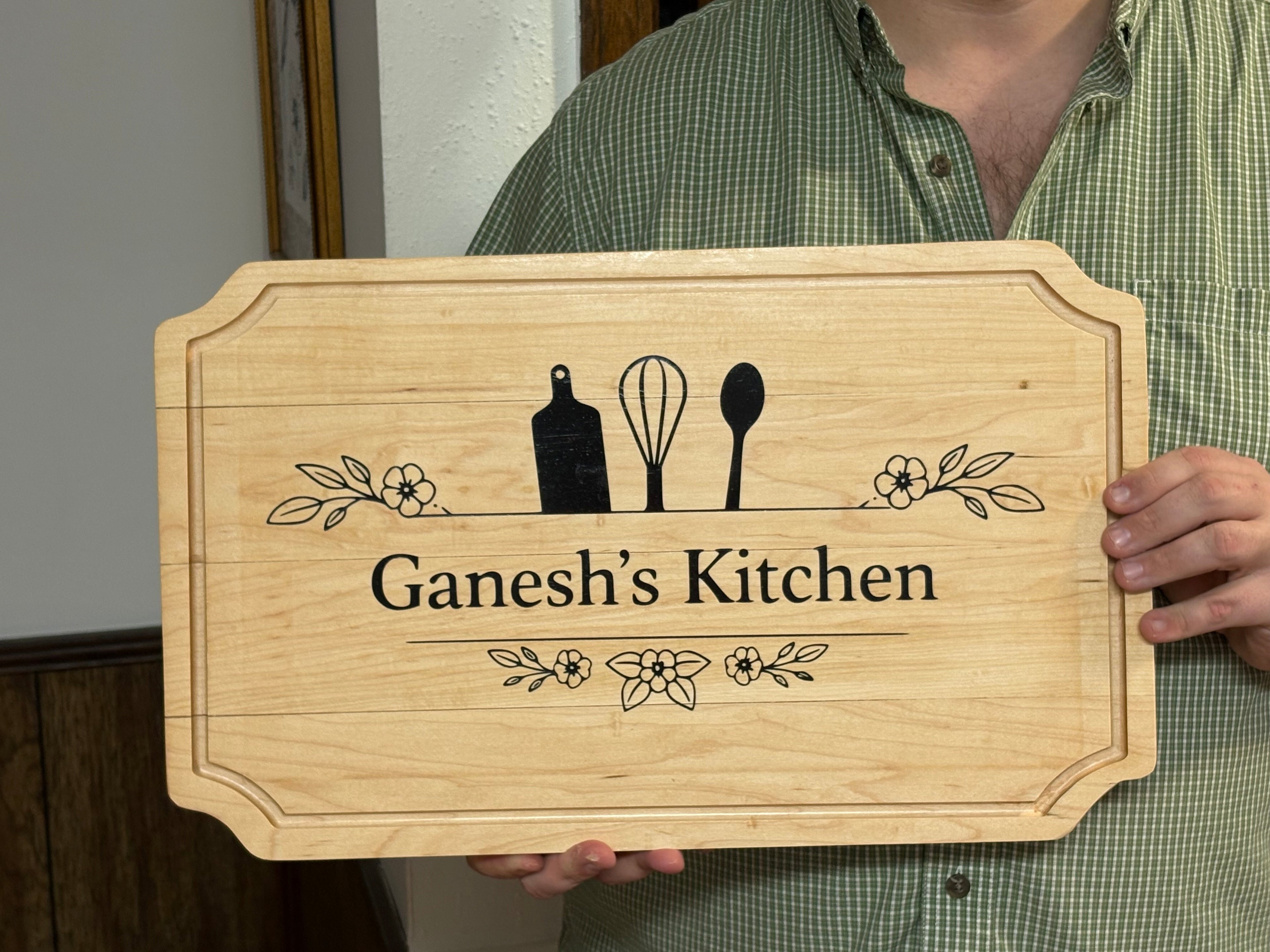 Custom Engraved & Epoxy Cutting Board